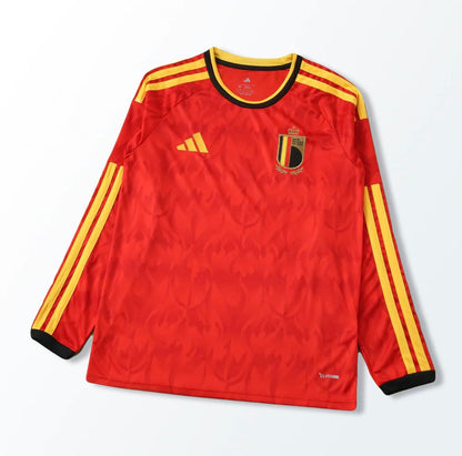 Camisola Seleção da Bélgica MANGA LONGA principal vermelha - Copa do Mundo 2026