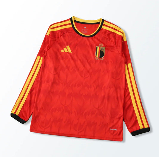 Camisola Seleção da Bélgica MANGA LONGA principal vermelha - Copa do Mundo 2026