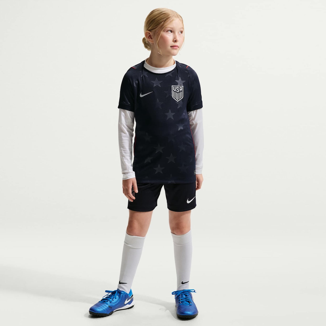 Conjunto infantil Seleção Estados Unidos alternativo preto COPA DO MUNDO 2026