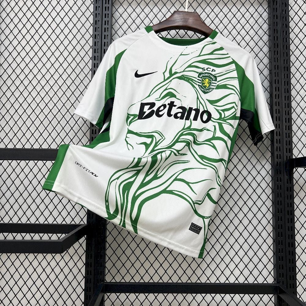 Camisola leão concept branca e verde 2025/26