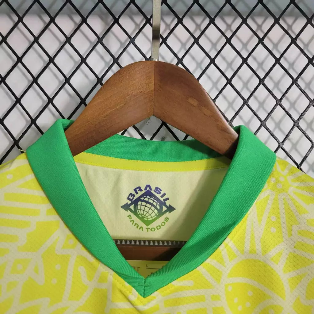 Camisola Brasil Amarela Home Copa do Mundo 2022