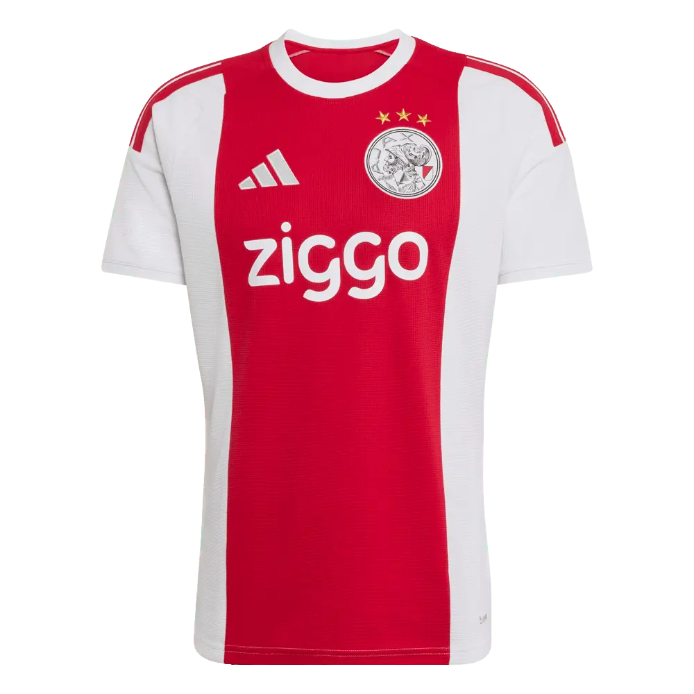 Camisola Ajax Principal Vermelha e Branca 2026/27