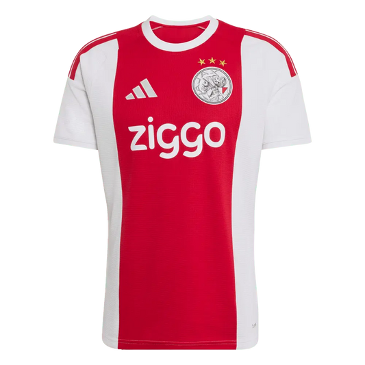 Camisola Ajax Principal Vermelha e Branca 2026/27