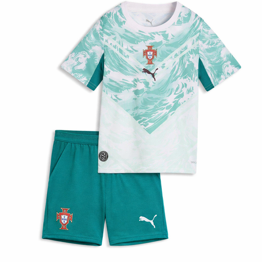 Conjunto infantil Seleção Portugal alternativa verde - calção verde - COPA DO MUNDO 2026