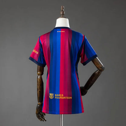 Camisola Barcelona FEMININA home azul e vermelho 2026/27