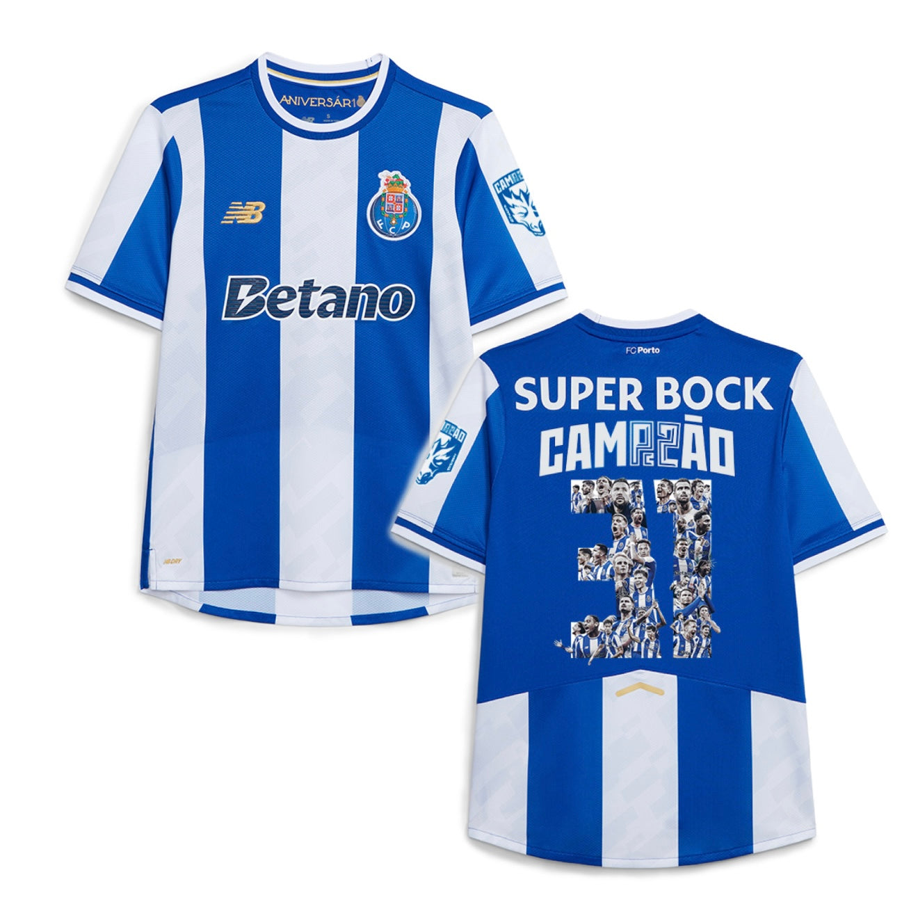 Camisola CAMPEÕES 31 primeiro equipamento azul e branco 2025/26 - LANÇAMENTO PRINCIPAL