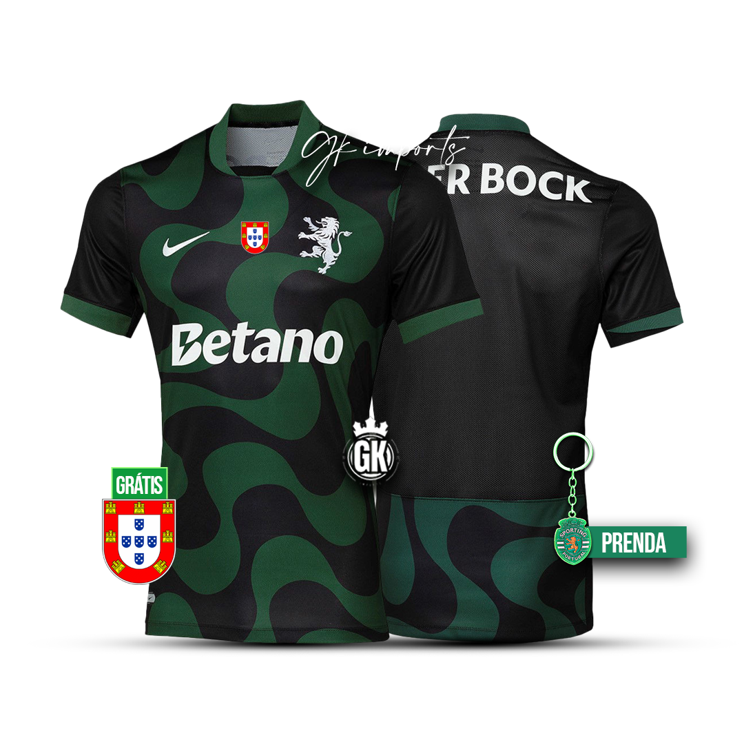 Camisola alternativa 2025/26 preto e verde