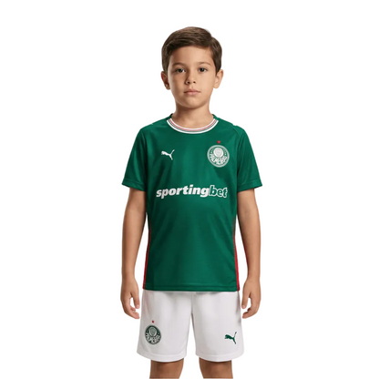 Conjunto Infantil Palmeiras principal verde 2026/27