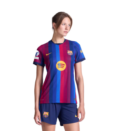 Camisola Barcelona FEMININA home azul e vermelho 2026/27