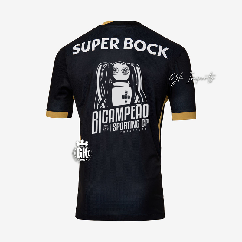 Camisola BICAMPEÃO especial preta e dourada “7” Ronaldo terceiro equipamento 2024/25