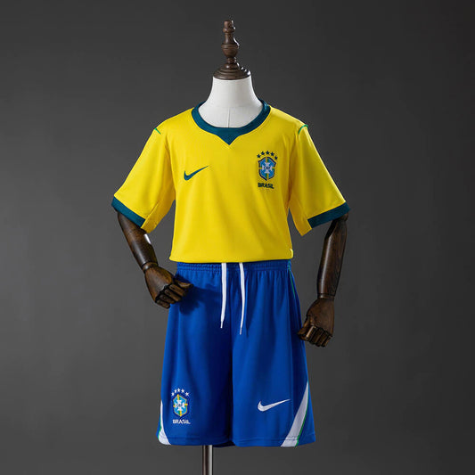 Conjunto Infantil Brasil principal Copa do mundo 2026 - amarela