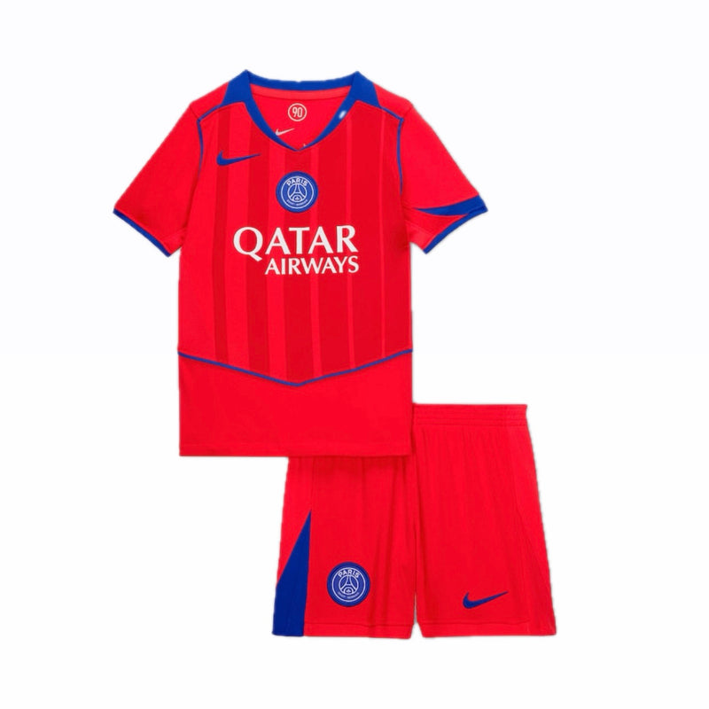 Conjunto Infantil PSG terceira laranja TOTAL 90 2025/26