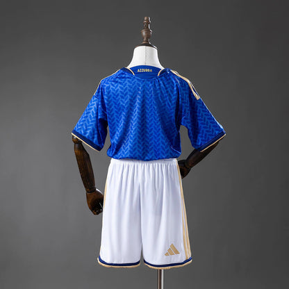 Conjunto infantil Seleção Itália principal azul COPA DO MUNDO 2026