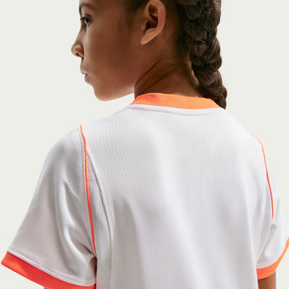 Conjunto infantil da Holanda alternativa branca COPA DO MUNDO 2026