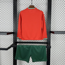 Conjunto infantil MANGA COMPRIDA Seleção Portugal vermelha home 2025