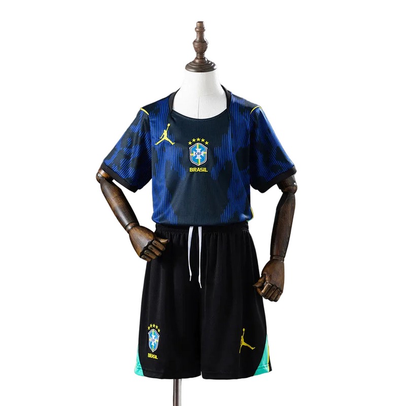 Conjunto Infantil Brasil alternativa Copa do mundo 2026 - azul