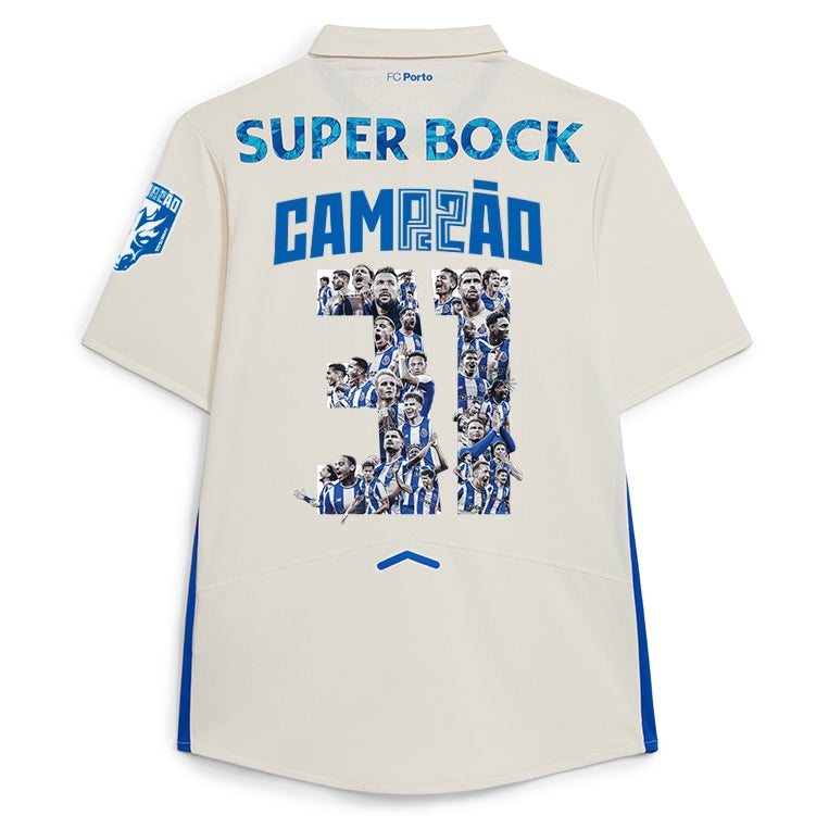 Conjunto infantil CAMPEÕES 31 terceiro equipamento third branco 2025/26 - LANÇAMENTO ALTERNATIVA
