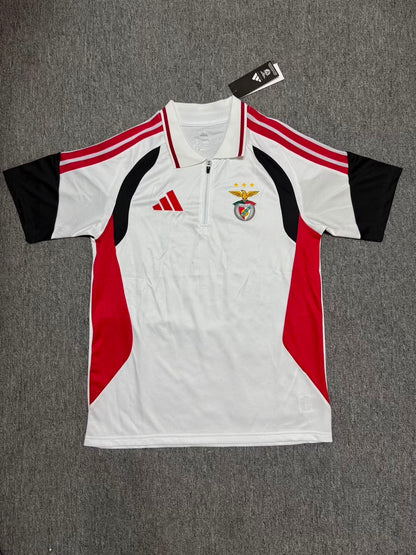Camisola POLO treino branca e vermelho/preto 2026/27 treinamento