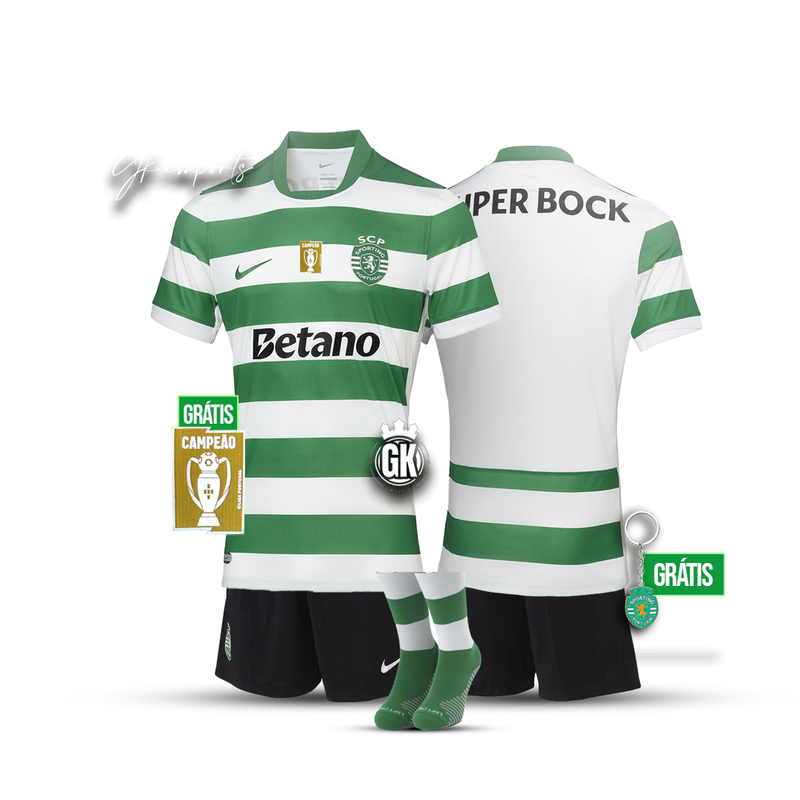 Conjunto infantil COM MEIAS principal 2025/26 - LANÇAMENTO