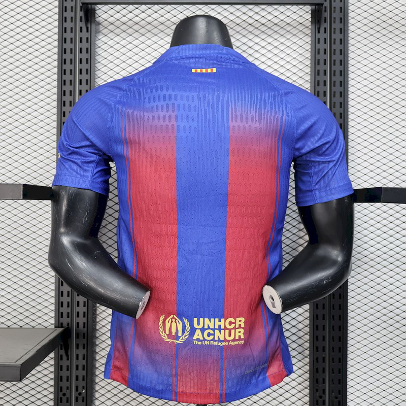 Camisola Barcelona home azul e vermelha  - Player 2025/26