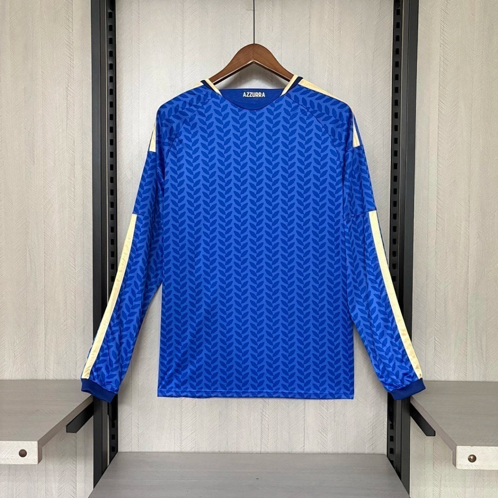 Camisola Seleção da Itália MANGA LONGA principal azul - Copa do Mundo 2026