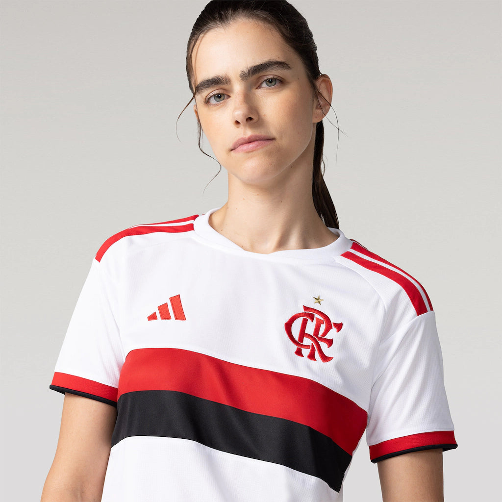 Camisola FEMININA Flamengo Branca Away 2026/27
