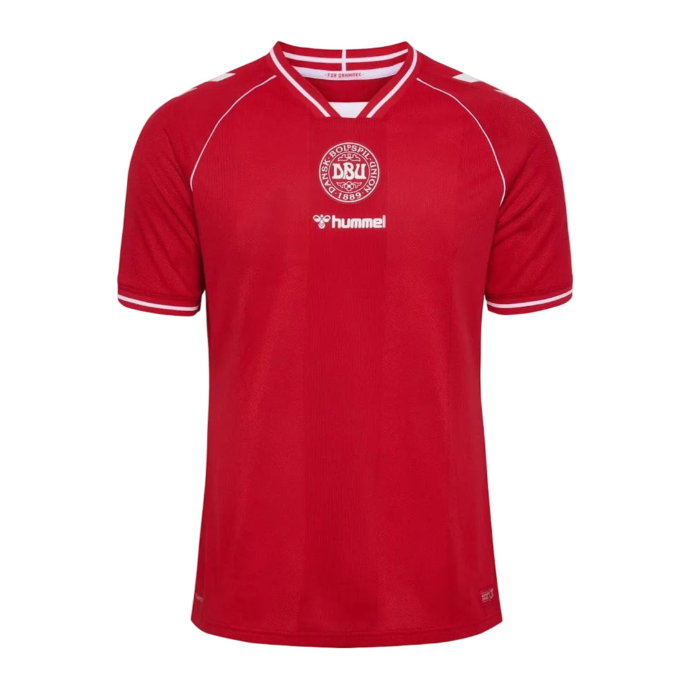 Camisola Seleção da Dinamarca principal vermelha - Copa do Mundo 2026