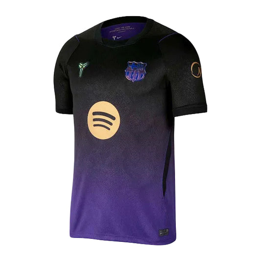 Camisola Barcelona alternativa preta e roxa 2026/27