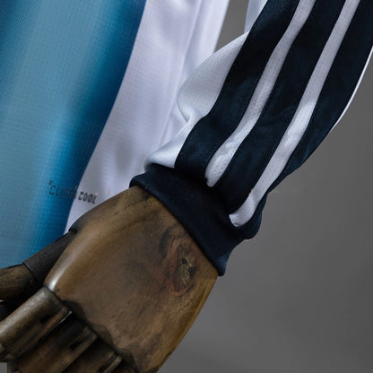 Camisola Seleção da Argentina MANGA LONGA principal branca/azul - Copa do Mundo 2026
