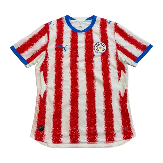 Camisola Seleção da Paraguai principal vermelha/branca - Copa do Mundo 2026