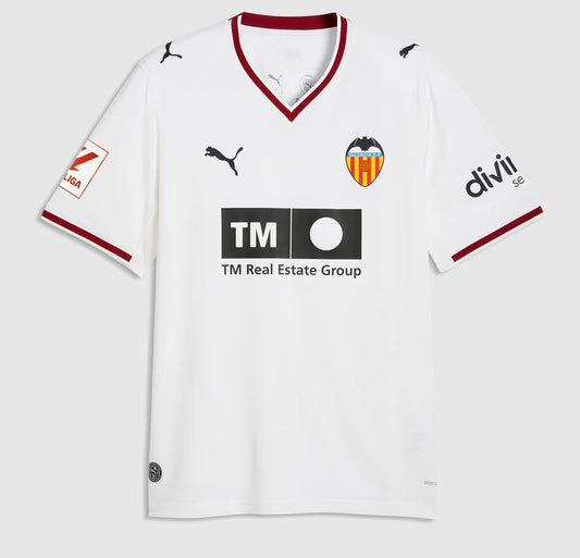 Camisola Valencia principal branca 2026/27