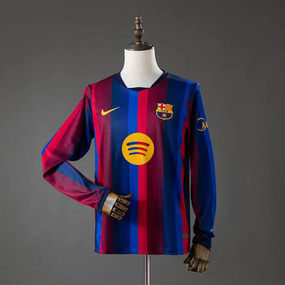 Camisola Barcelona home azul e vermelho 2026/27 - MANGA LONGA