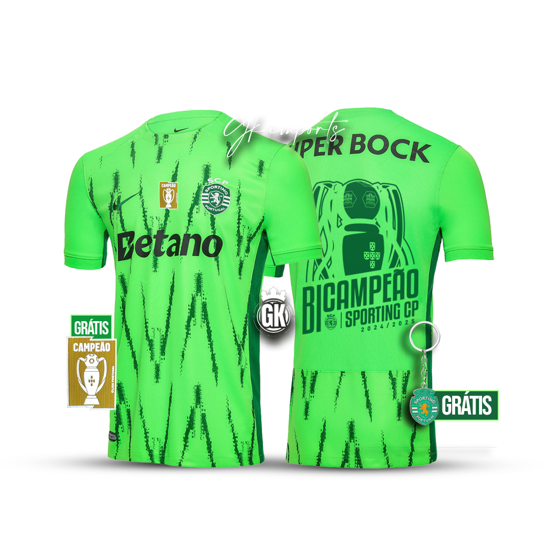 Camisola Sporting CP Bicampeão Verve Verde-lima 2024/25