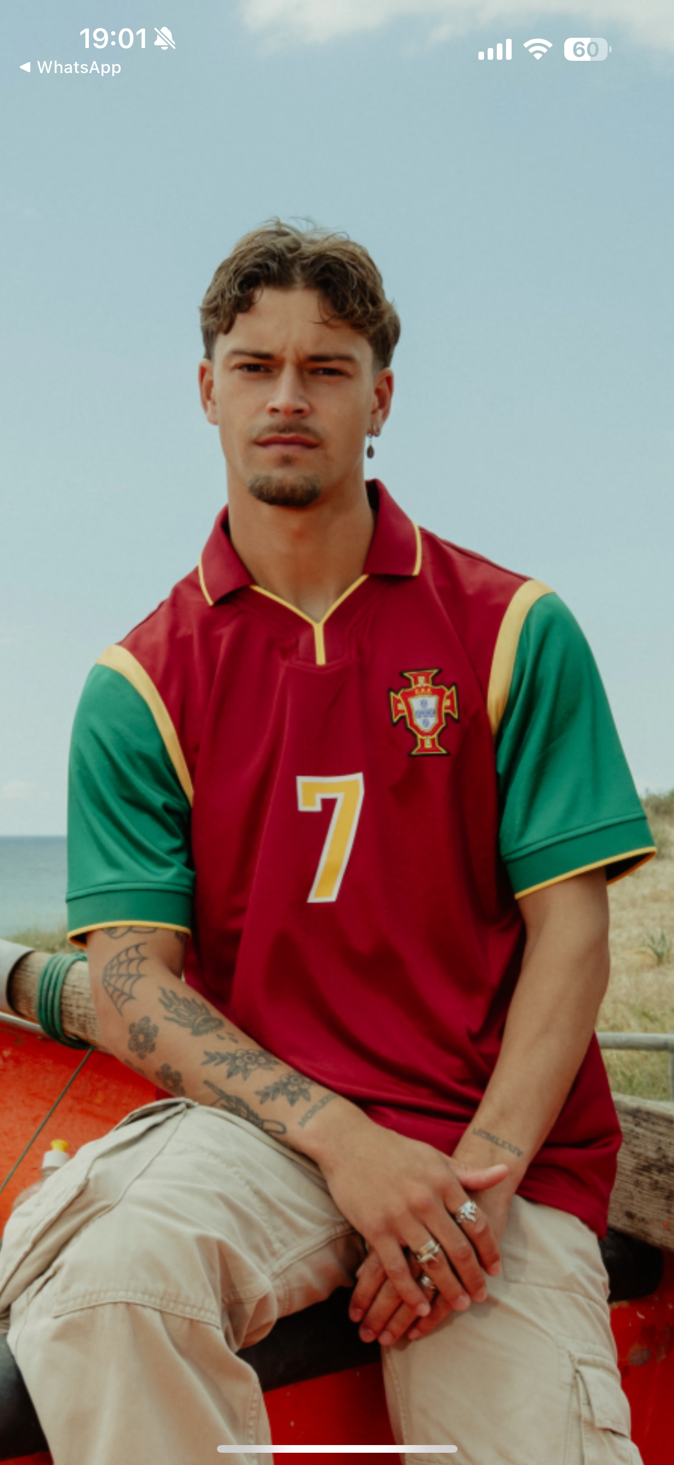 Camisola Seleção de Portugal relançamento retrô vermelha 1998 - 2026