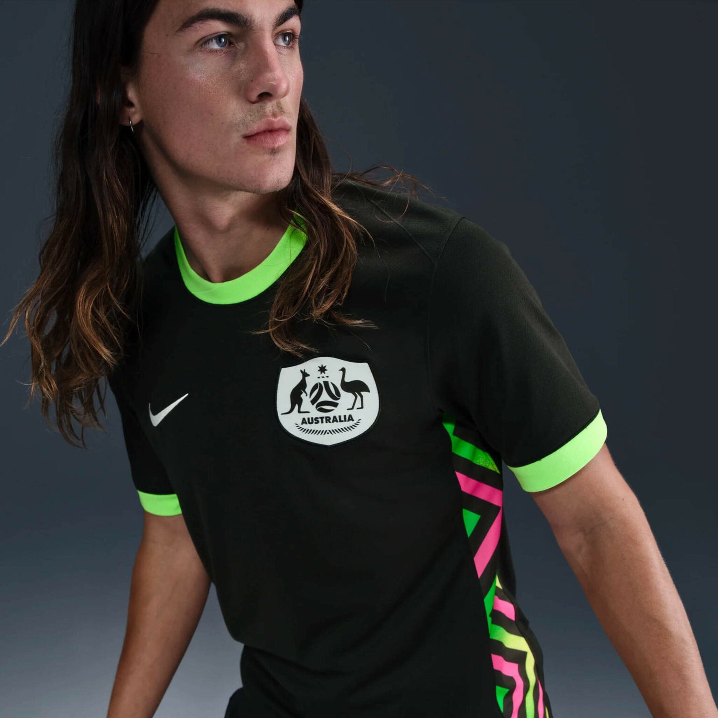 Camisola Seleção da Australia alternativa preta - Copa do Mundo 2026