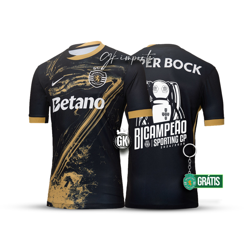 Camisola BICAMPEÃO especial preta e dourada “7” Ronaldo terceiro equipamento 2024/25