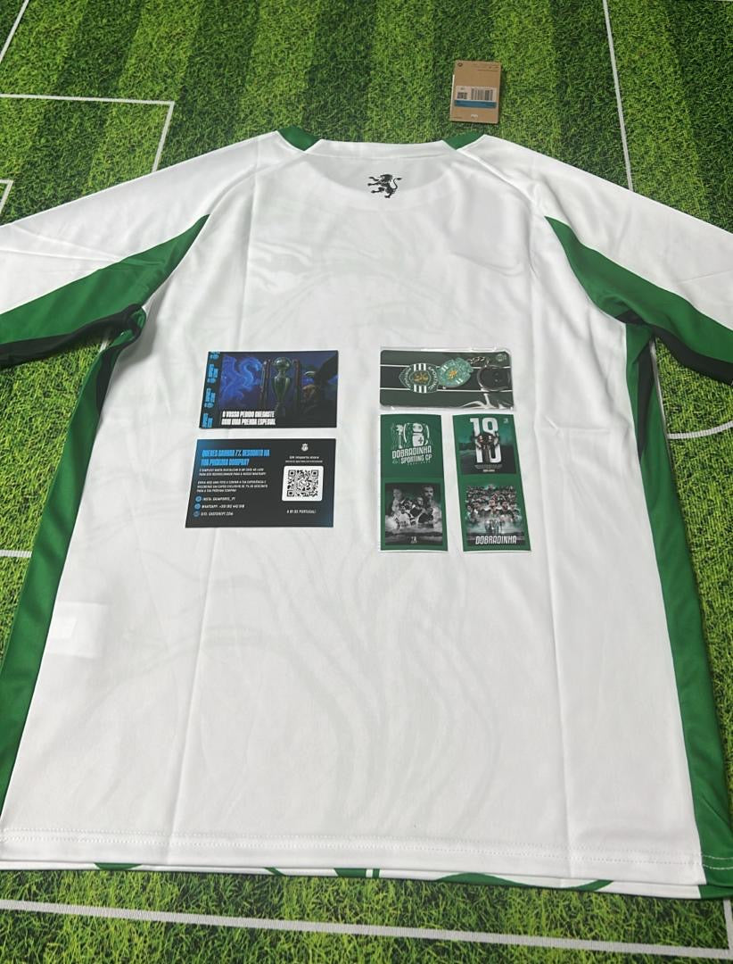 Camisola leão concept branca e verde 2025/26