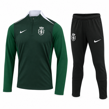 Fato de Treino verde e preto 2026/27 meio fecho