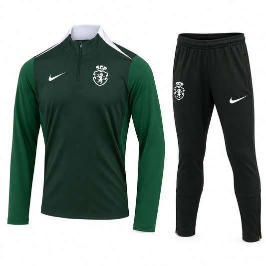 Fato de Treino verde e preto 2026/27 meio fecho