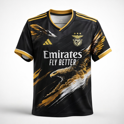 Camisola Águia concept exclusiva preta e dourada 2026/27 - LANÇAMENTO