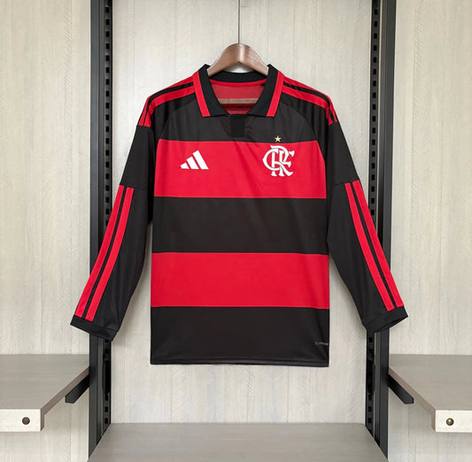 Camisola Manga longa Flamengo Principal 2026/27 - vermelha/preta