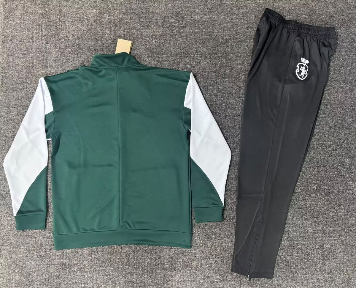 Fato de Treino verde, branco e preto 2026/27 fecho completo