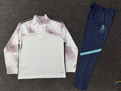 Fato de Treino branco e azul 2026/27 meio fecho