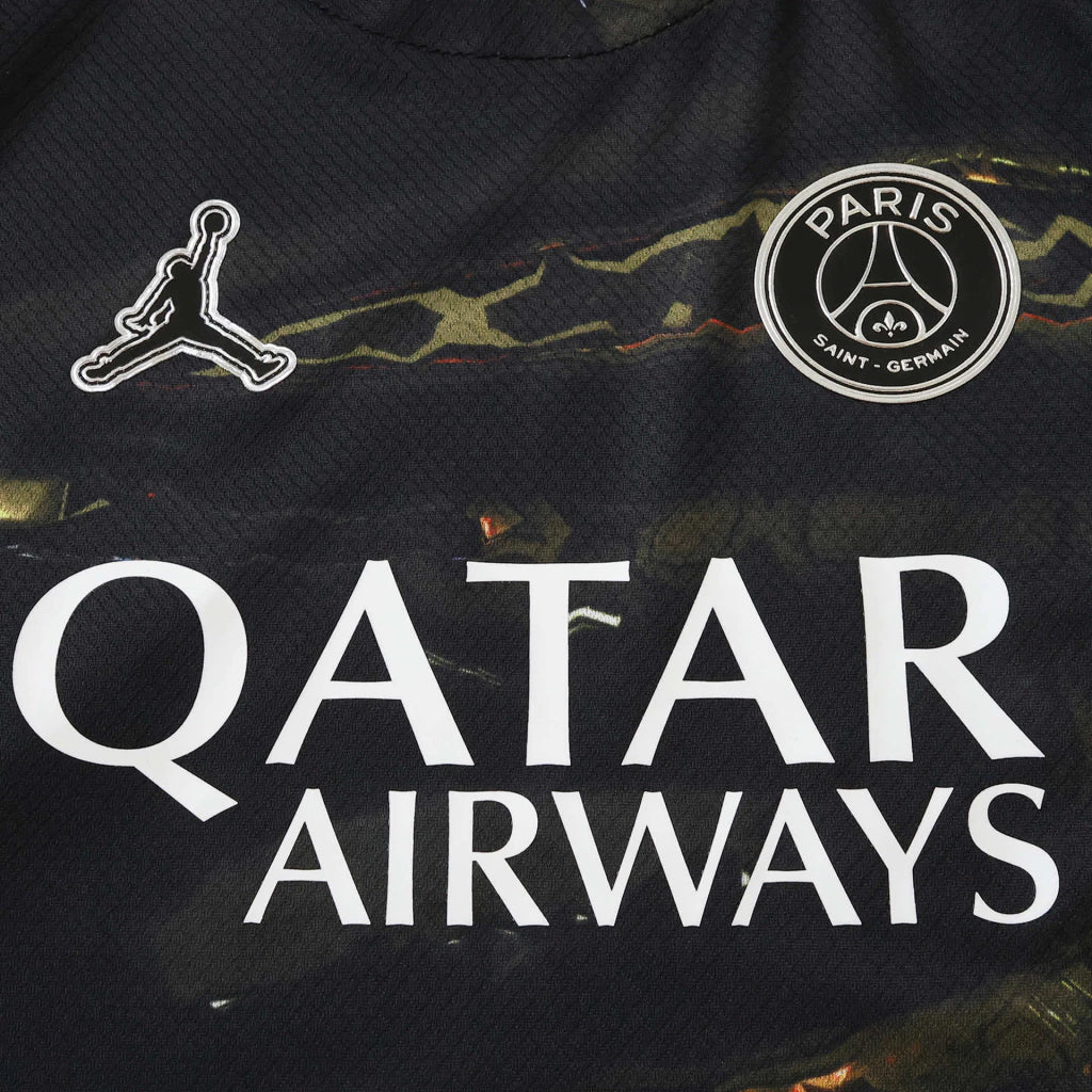 Conjunto Infantil PSG jordan 2026 Night Edition preta - LANÇAMENTO