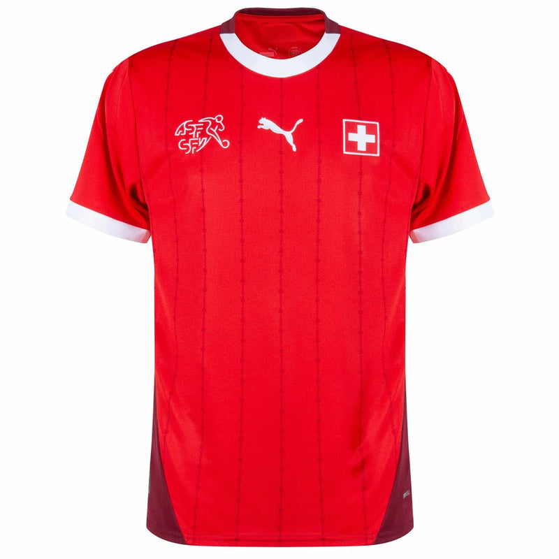Camisola SuÍça vermelha home Euro 2024