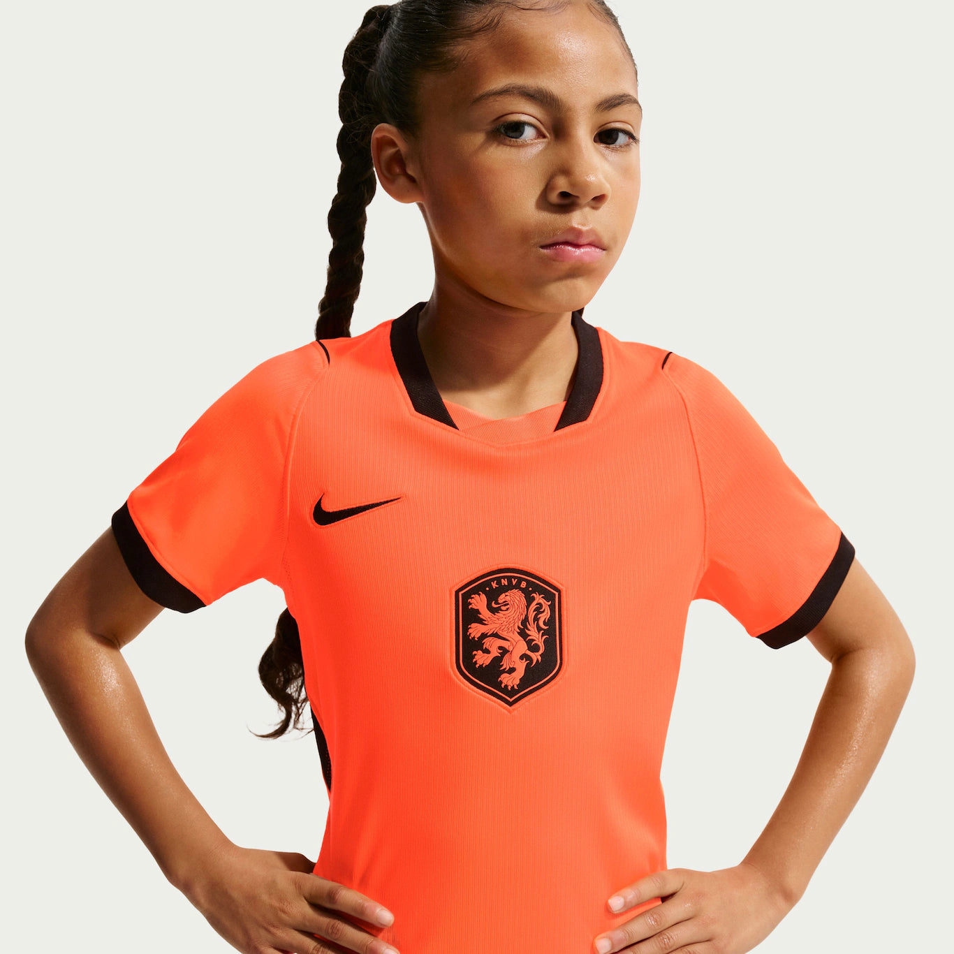 Conjunto infantil da Holanda principal laranja COPA DO MUNDO 2026