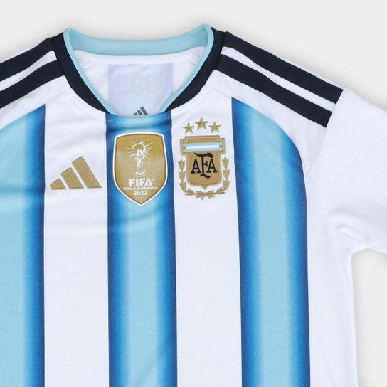 Camisola FEMININA Argentina principal azul e branca - Copa do Mundo 2026