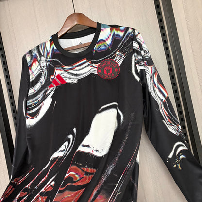 Camisola Manchester United Pré Jogo 2026/27 - MANGA LONGA