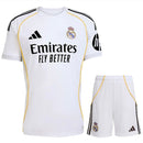 Conjunto Infantil Real Madrid home branco 2025/26