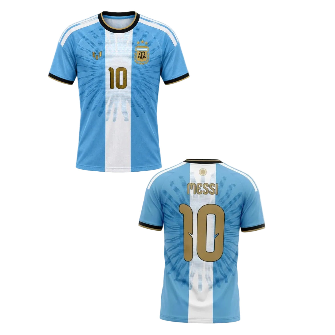 Camisola Seleção da Argentina Despedida Messi Branca e Azul